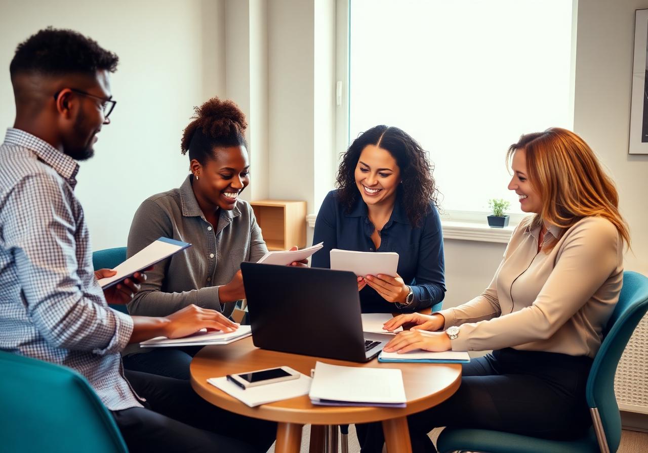 Diverse MindSprout team collaborating