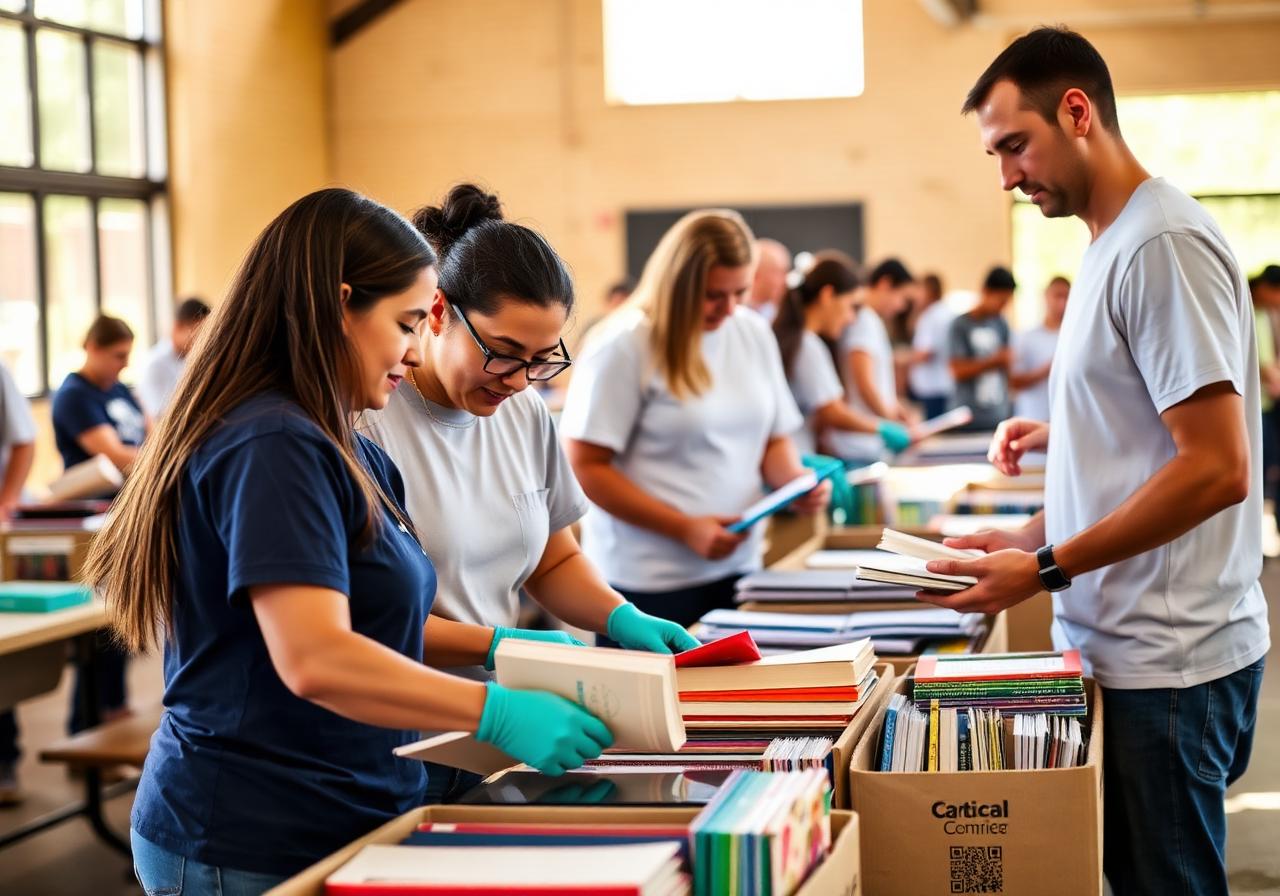 MindSprout team members volunteering in a school